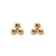 Trendy 3 Balls Gold Stud Earrings Trendy 3 Balls Gold Stud Earrings