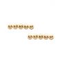 4 Gold Straight Balls Stud Earrings