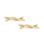 Solid Gold Knot Stud Earrings 1.3mm x 4 diamonds