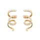 Twisted Spiral Shaped Ear Studs Decorated With Diamond Twisted Spiral Shaped Ear Studs Decorated With Diamond