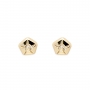 Pentagon Shaped Stud Earrings with Solitaire Diamond