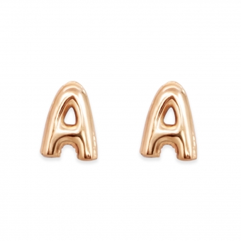 Gold A Letter Shaped Stud Earrings Gold A Letter Shaped Stud Earrings