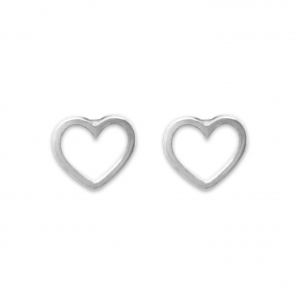 Gold Solid Delicate Heart Earstuds