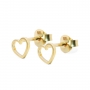 Gold Solid Delicate Heart Earstuds