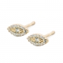 Eye Shape Ear Stud with Diamonds Eye Shape Ear Stud with Diamonds