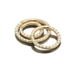 Yellow Solid Gold Side Diamonds Segment Earrings Yellow Solid Gold Side Diamonds Segment Earrings