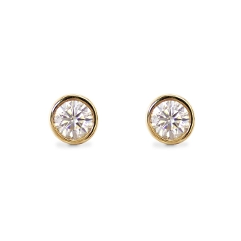 3.0mm Round Diamond Cup Setting Stud Earrings
