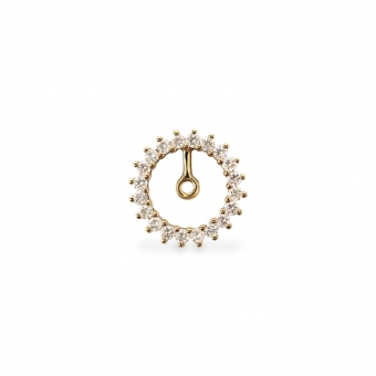 Circle Shape Attachment for Stud Earring with Diamonds