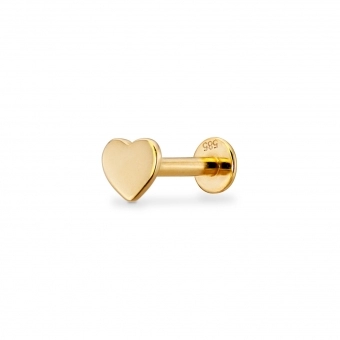Golden Heart Push In Piercing