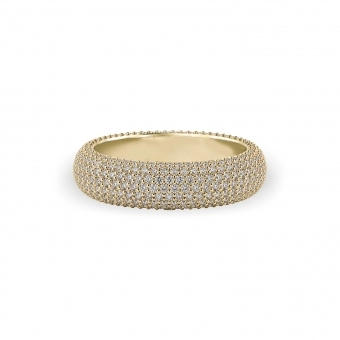 Multi row bombay pavé diamond eternity band