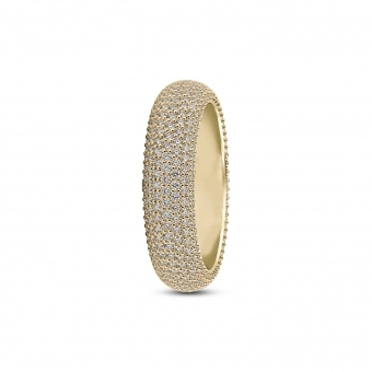 Multi row bombay pavé diamond eternity band