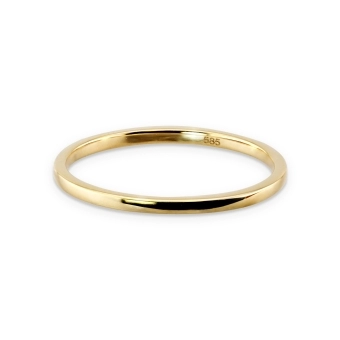 1.3mm Classic Plain Gold Ring