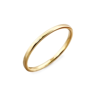 1.3mm Classic Plain Gold Ring
