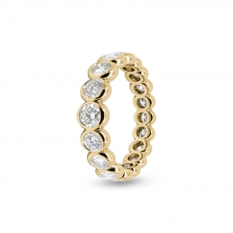 Golden Eternity Oval Ring