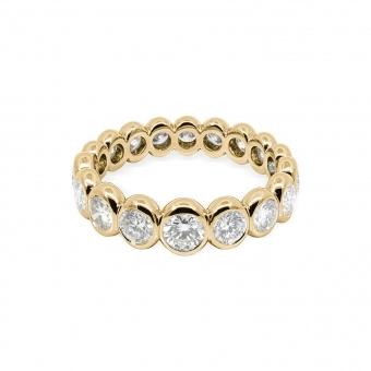 Golden Eternity Oval Ring